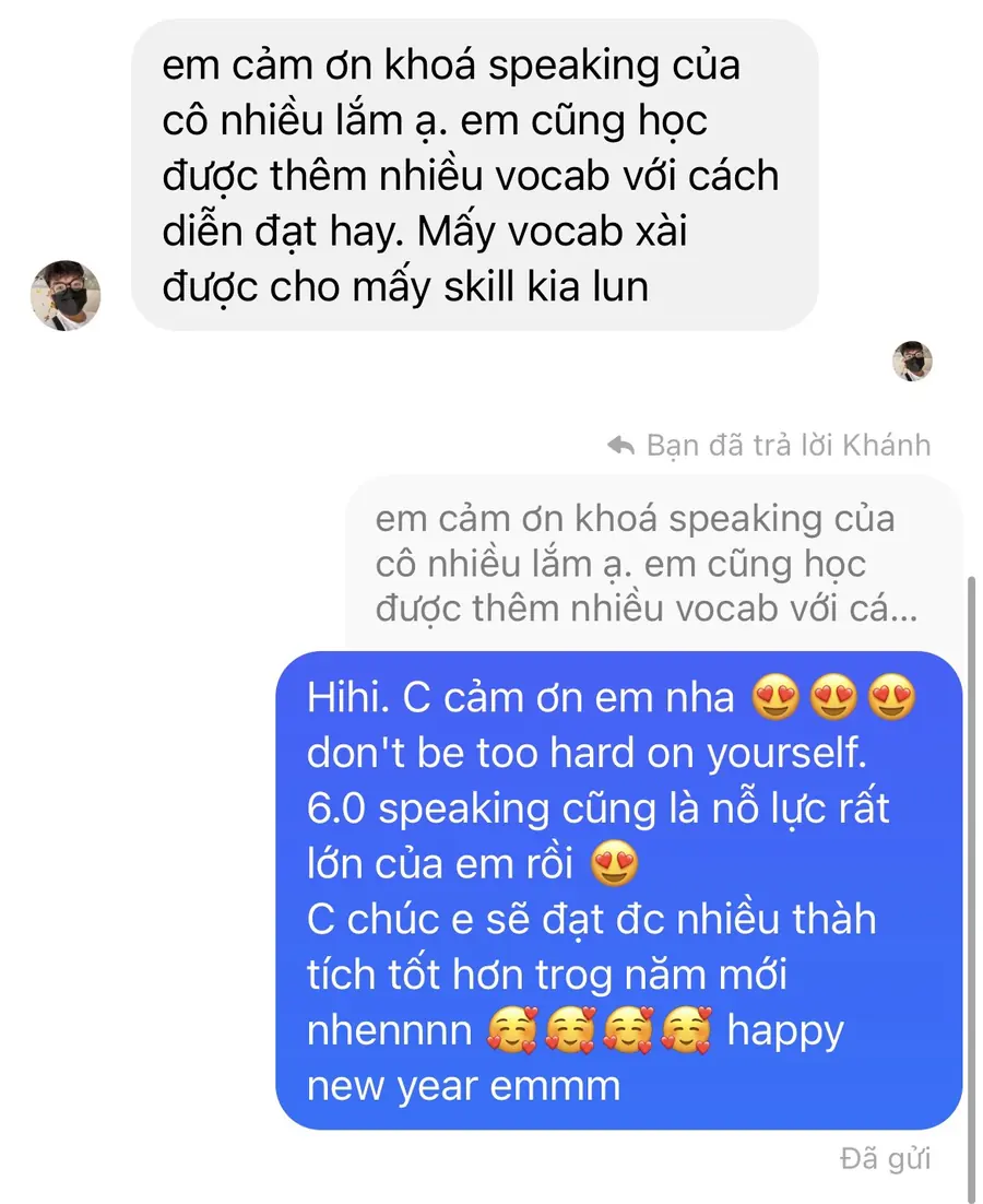 Kết quả Speaking MS Chin IELTS 3