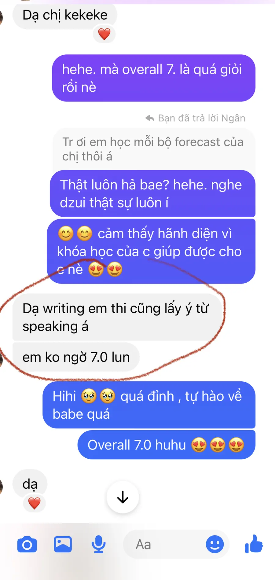 Học viên đạt aim MS Chin IELTS 9