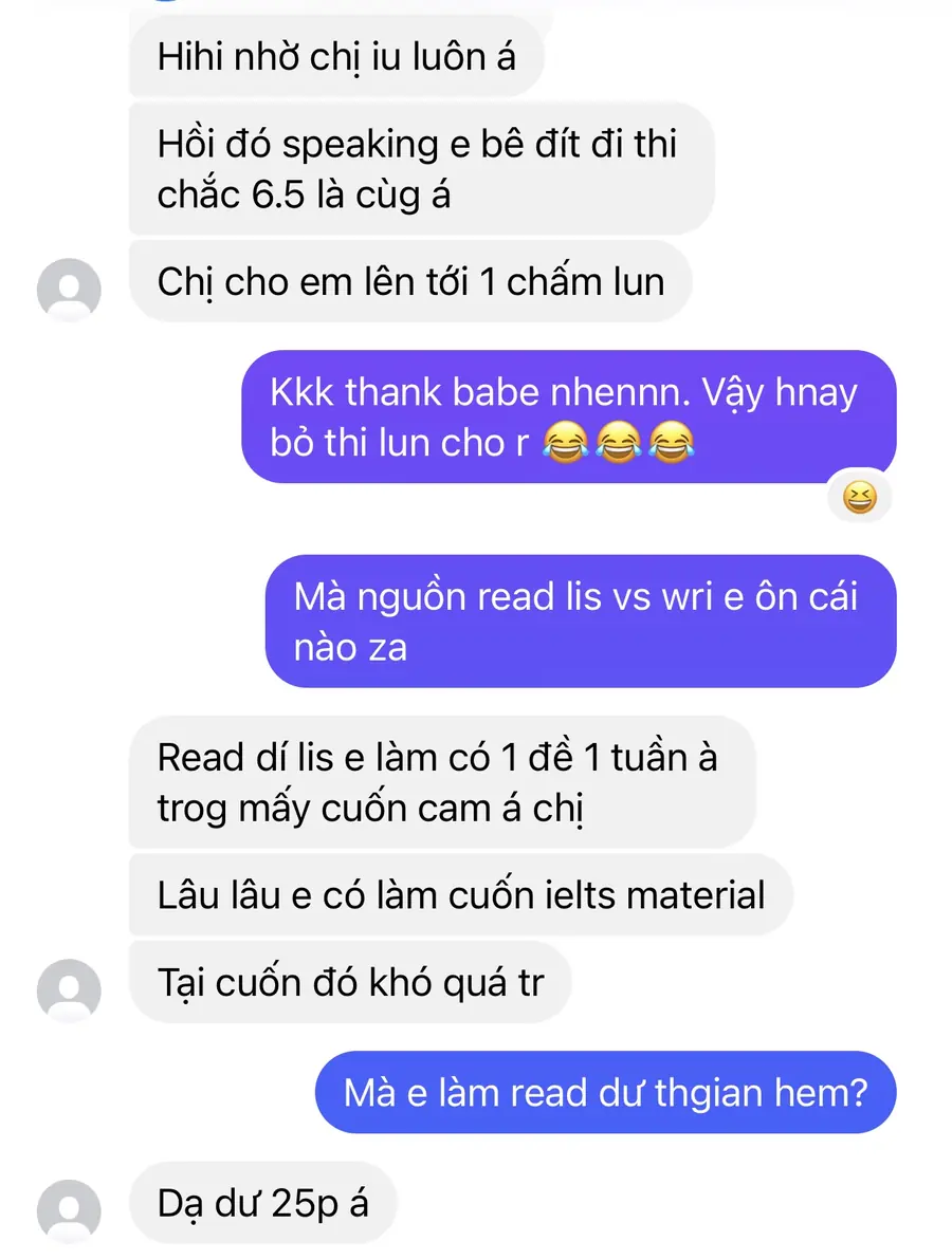 Chia sẻ học viên MS Chin IELTS 20