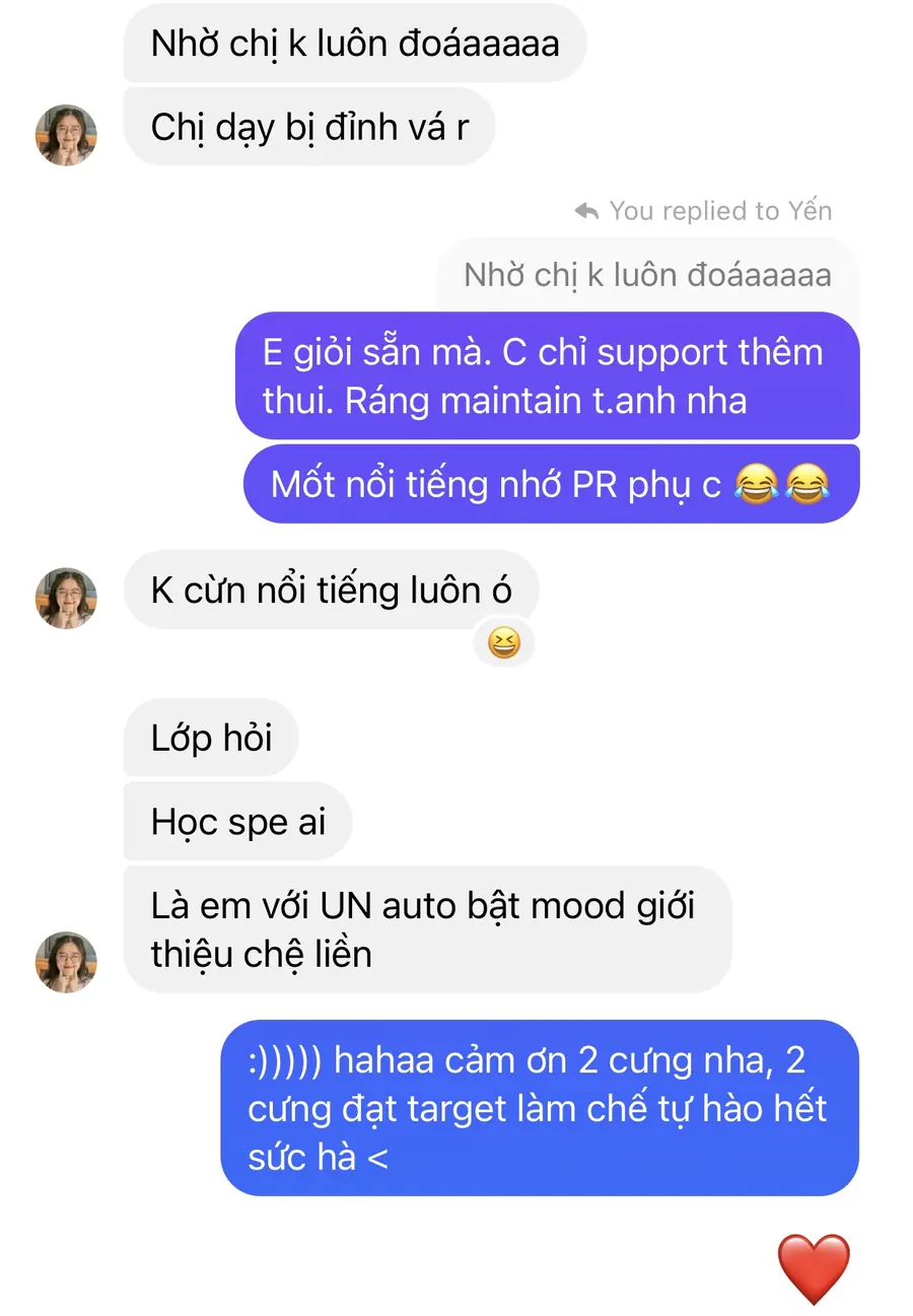 Tin nhắn cảm ơn MS Chin IELTS 22
